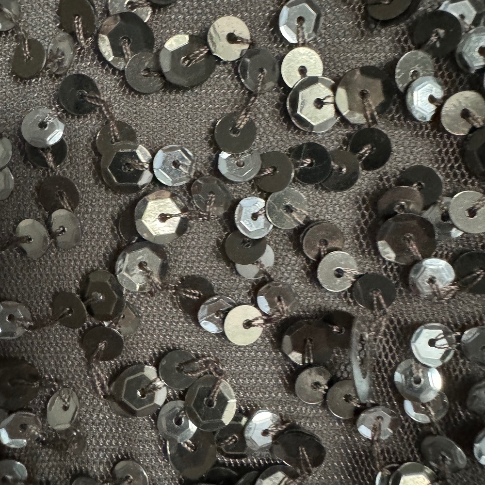 scoop back sequin gown